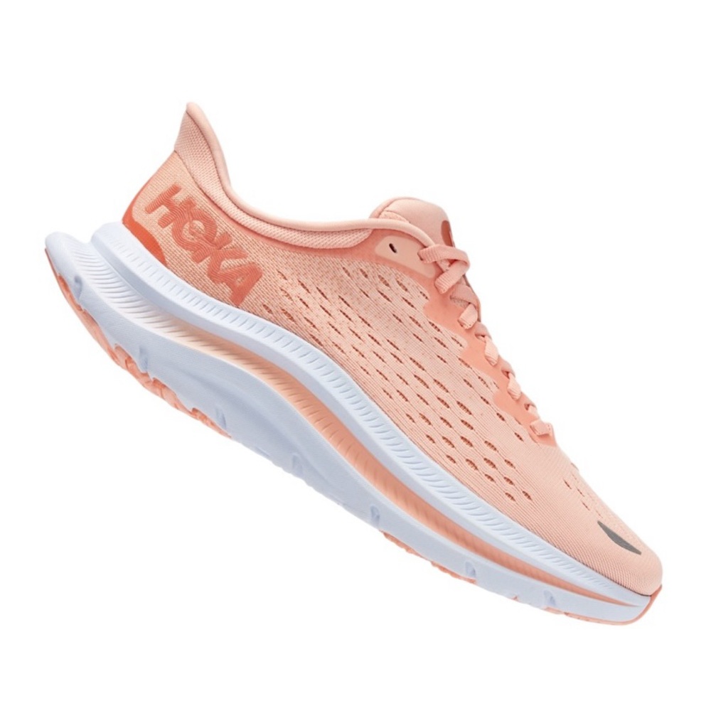 Hoka Women’s Size 8 One One Kawana Peach Parfait Shell Coral Colorway Sneakers